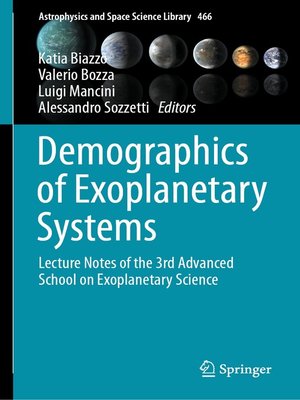 cover image of Demographics of Exoplanetary Systems